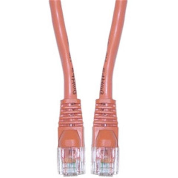 Cable Wholesale CableWholesale 10X6-03114 Cat5e Orange Ethernet Patch Cable  Snagless Molded Boot  14 foot 10X6-03114